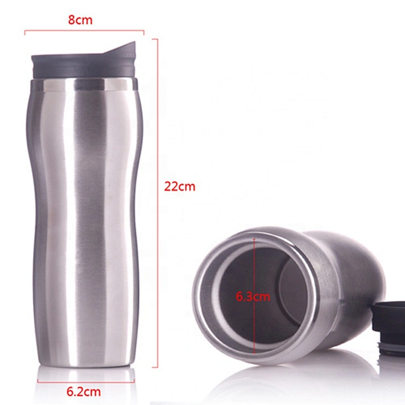 Water Tea Coffee Thermal Cups 450ml Stainless Steel Travel Tumbler Mug
