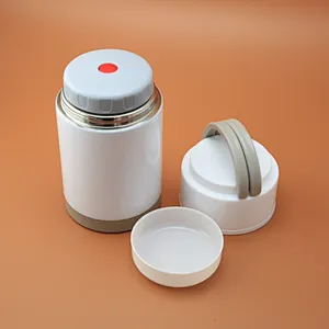 Attractive portable 1000ml stainless steel vacuum insulated soup container with spoon