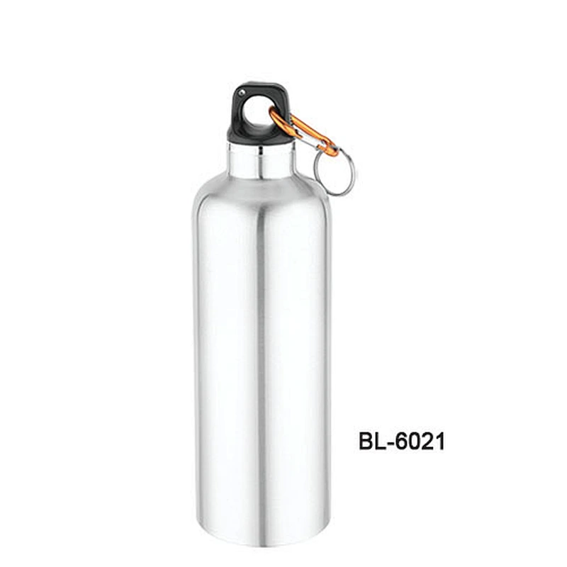 Cheap 600ml stainless steel water bottle with carabiner for outdoor