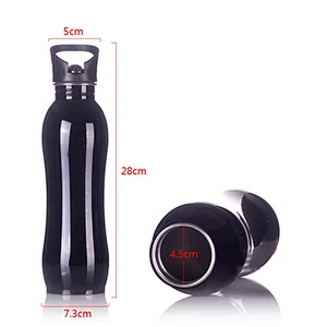 Wholesale 750ml Curved Shape Stainless Steel Camping Aluminium Bottle