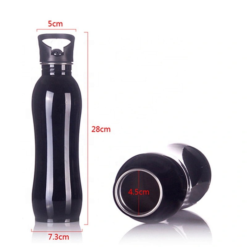 Wholesale 750ml Curved Shape Stainless Steel Camping Aluminium Bottle