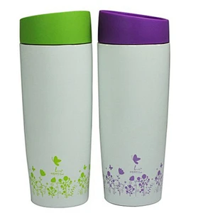 12oz Stainless steel vacuum coffee mug with leakproof push button lid BL-5105