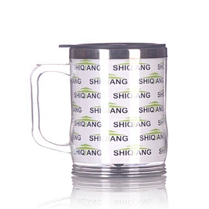 400ML Double Wall Vacuum Insulated Plastic Outer Stainless Steel Inner Travel Coffee Mug