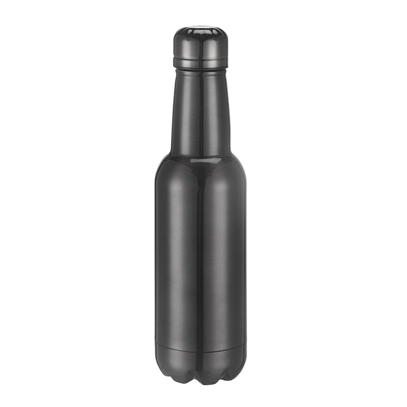 Customized new shape 500ml double wall stainless steel vacuum beer bottle