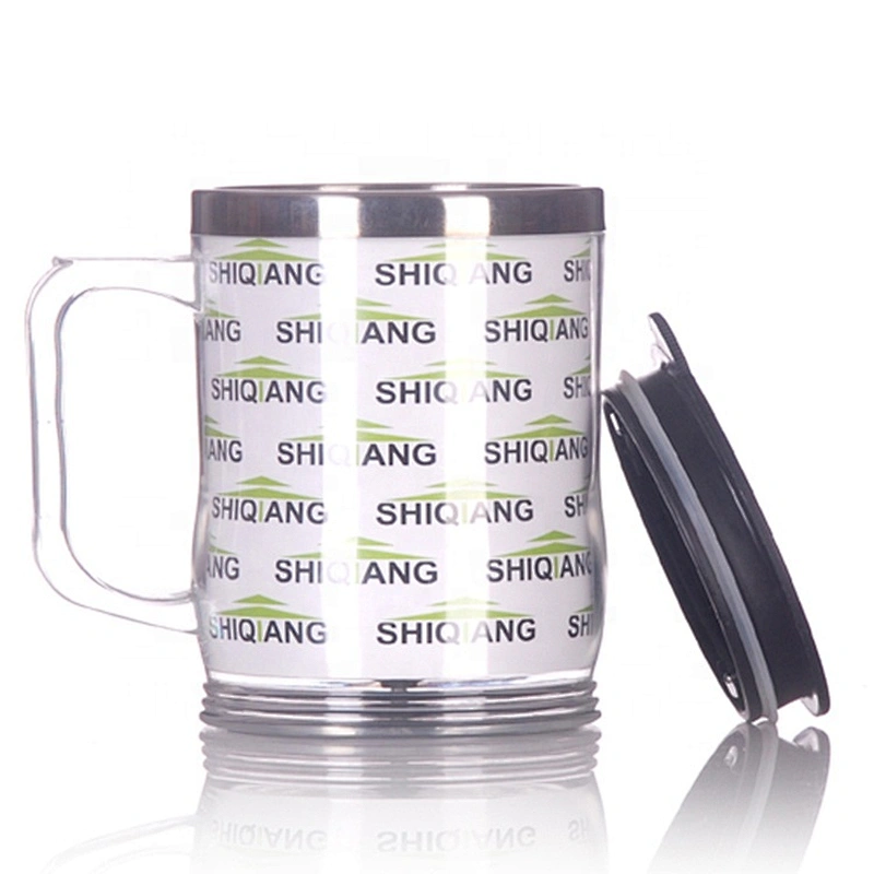 400ML Double Wall Vacuum Insulated Plastic Outer Stainless Steel Inner Travel Coffee Mug