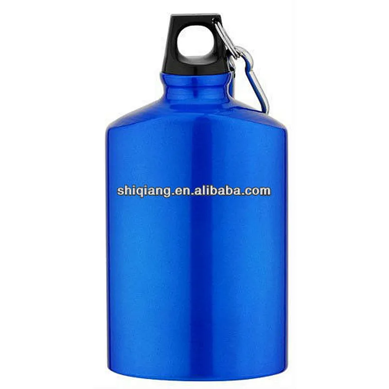 oblate shape aluminium sports water bottle