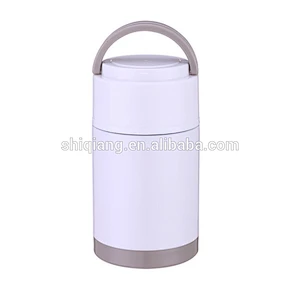 Attractive portable 1000ml stainless steel vacuum insulated soup container with spoon