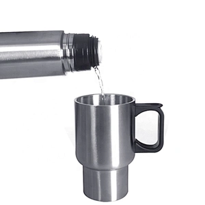 Thermos Travel Water Bottle 500ml Stainless Steel Vacuum Flasks Gift Set