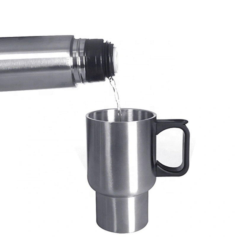 Thermos Travel Water Bottle 500ml Stainless Steel Vacuum Flasks Gift Set
