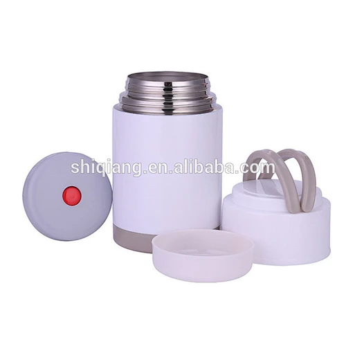 Attractive portable 1000ml stainless steel vacuum insulated soup container with spoon