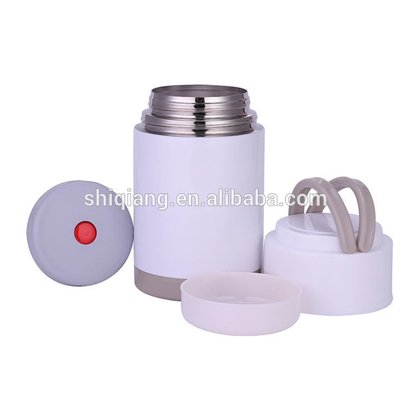 Attractive portable 1000ml stainless steel vacuum insulated soup container with spoon