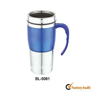 450ml double wall coffee travel mugs with handle BL-5061 ,different color available