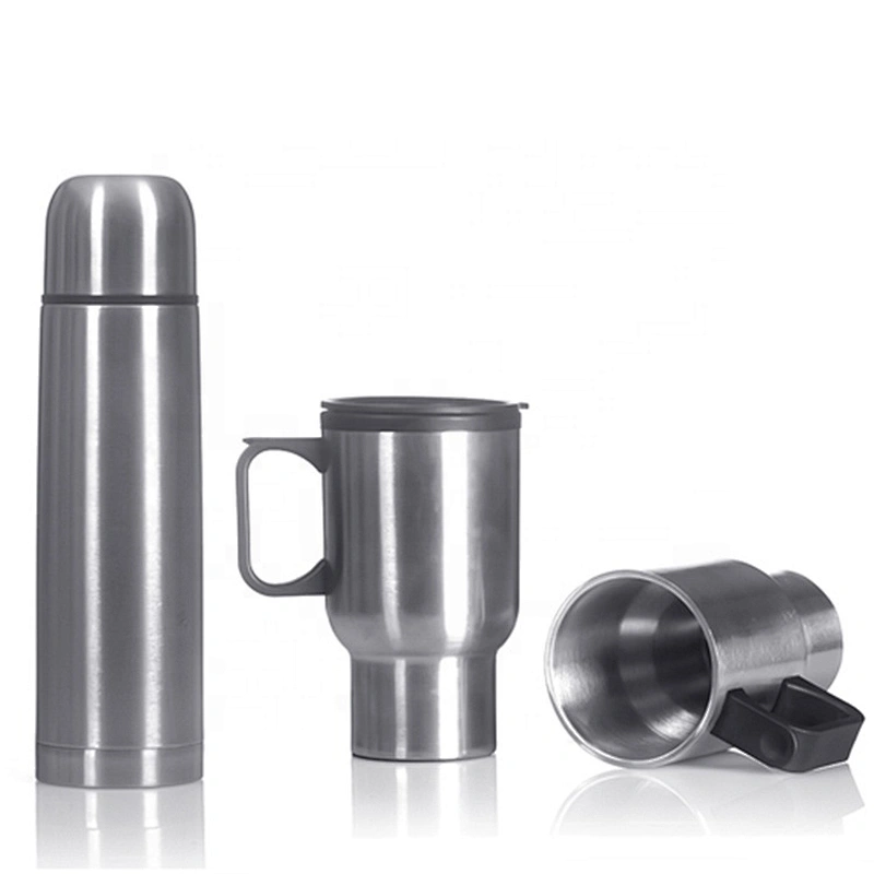 Thermos Travel Water Bottle 500ml Stainless Steel Vacuum Flasks Gift Set