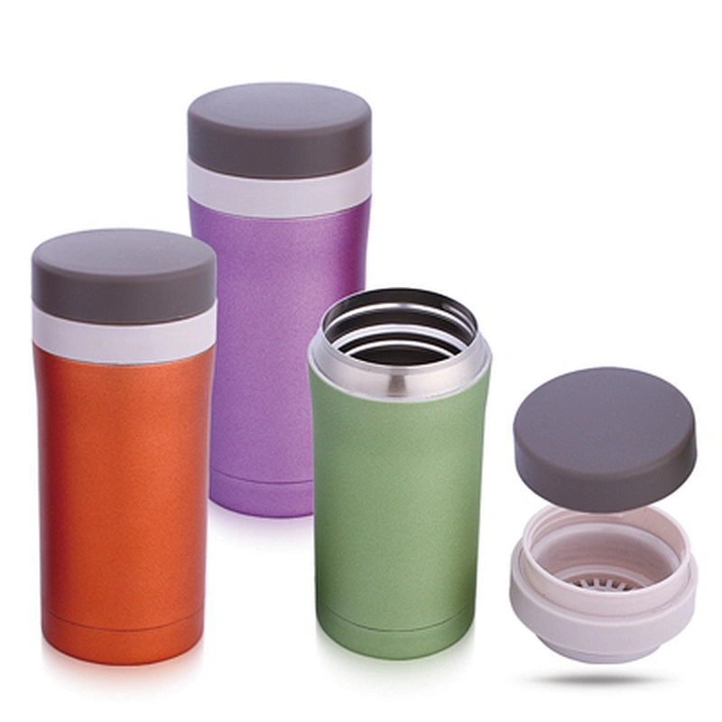 250ml vacuum thermo mugs with tea filter