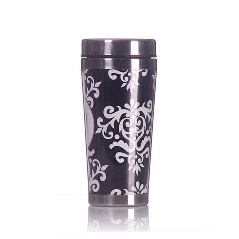 Paper Card Inside 16oz Double Wall Stainless Steel Inner Stainless Steel Travel Mug