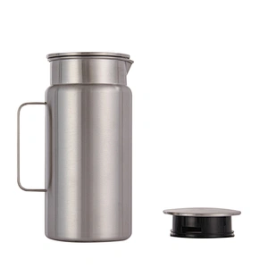 OEM 1850ml single wall stainless steel handle water jug hot cold coffee tea beverage stainless steel water pots