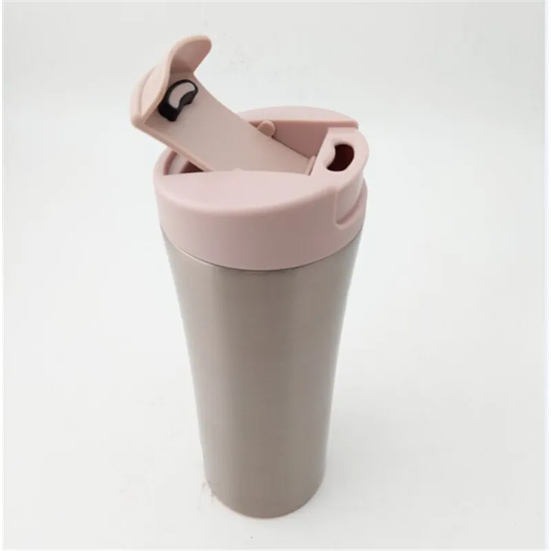 Attractive vacuum insulated non-slip stainless tumbler with leakproof lid