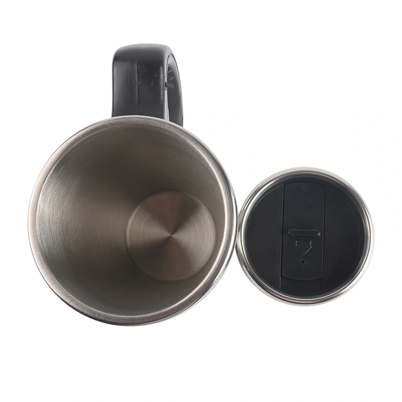 16oz 450ml eagle mugs stainless steel inner and outer thermal travel mug with plastic handle and streak thermos mug