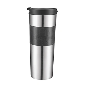 600ml double wall stainless steel vacuum insulated thermal mug with leakproof lid
