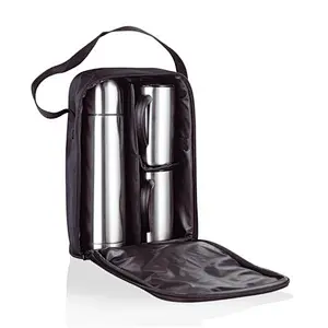 Fashion Style 500ml Double Wall Stainless Steel Vacuum Flask And Mugs Promotional Gift Set