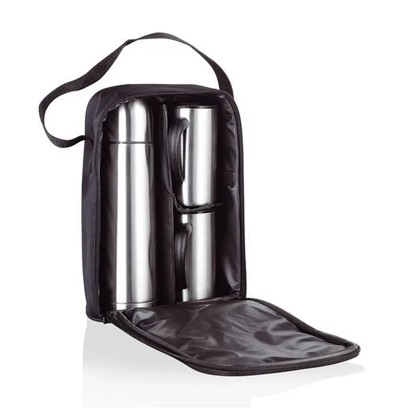Fashion Style 500ml Double Wall Stainless Steel Vacuum Flask And Mugs Promotional Gift Set