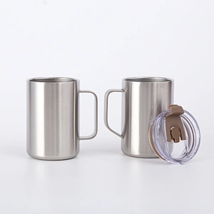 BPA Free 400ml Stainless Steel Insulated Cup With Handle