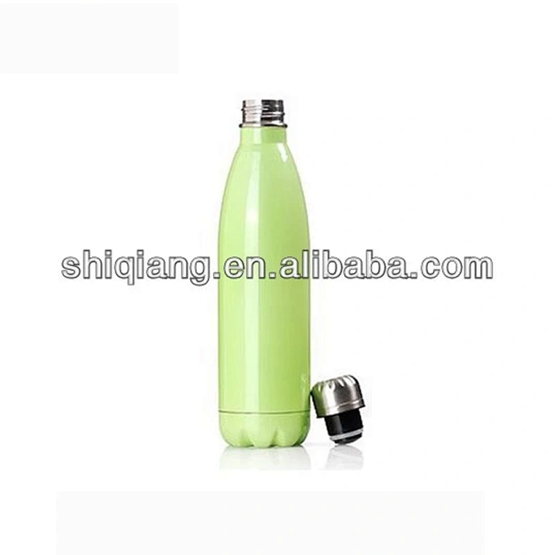 Double Wall Vacuum Insulated Stainless Steel Water Cola Shaped Water Bottle