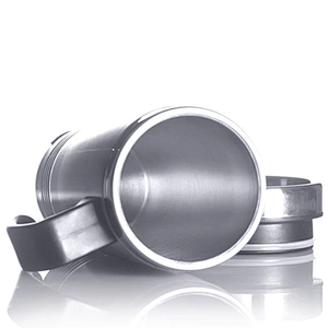 16oz 450ml eagle mugs stainless steel inner and outer thermal travel mug with plastic handle and streak thermos mug