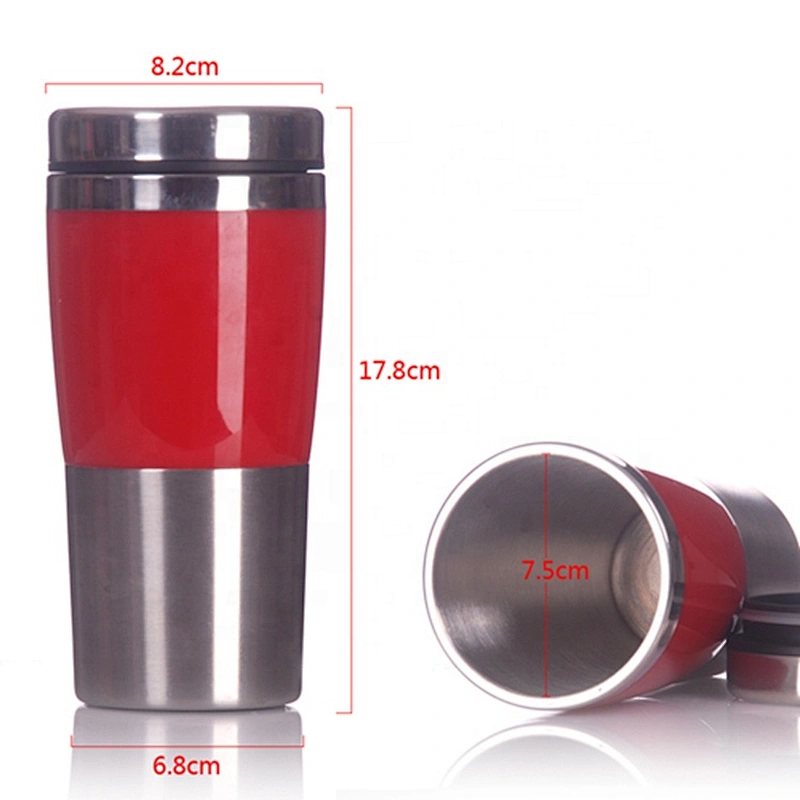 450ml Red Travel Thermal Cup Stainless Steel Vacuum Insulated Mug