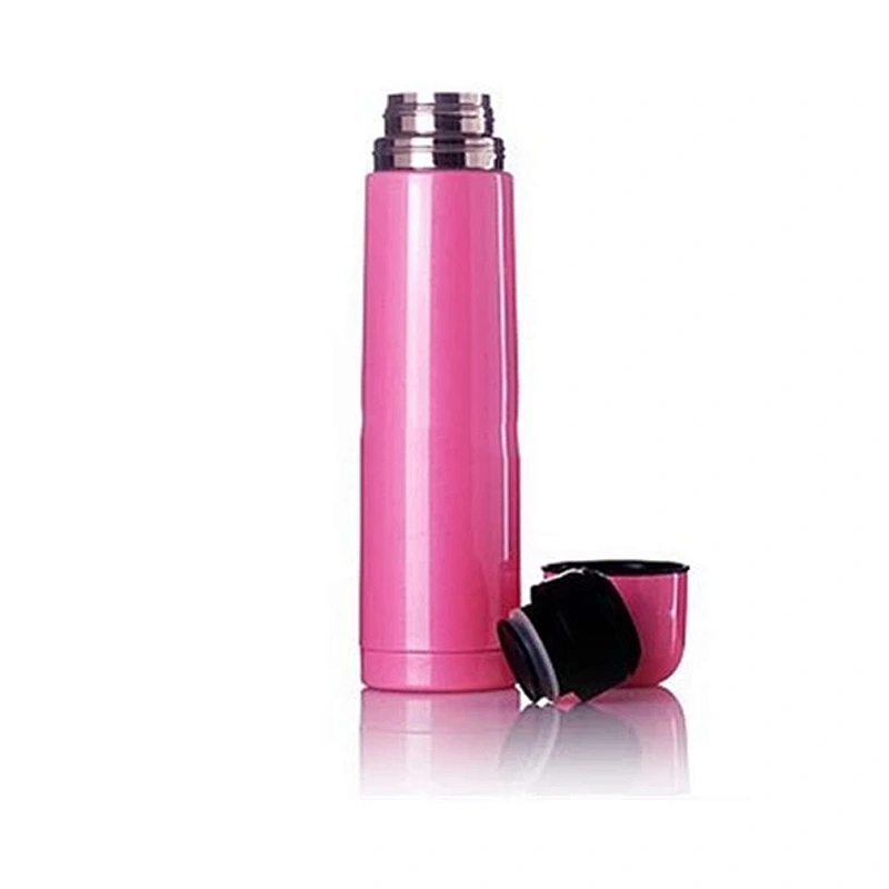 Metal Wide Mouth Double Wall Insulated Vacuum Stainless Steel Thermal Bottle With Lid