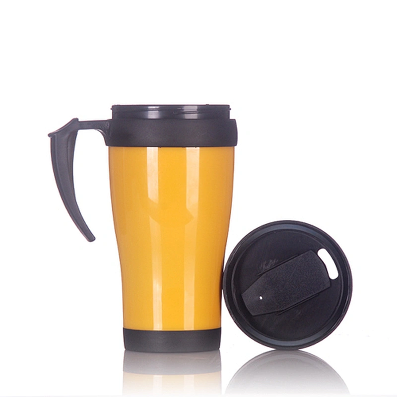 China Manufacturer 400ml Hot Sale BPA Free Plastic Becher With Lid And Handle