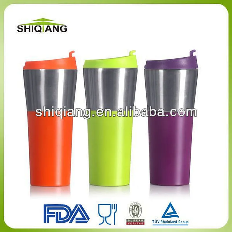 400ml Double Wall Stainless Steel Travel Water Tumbler With Leakproof Lid