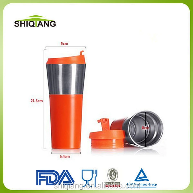 16OZ double walled stainless steel tumbler cups with leakproof lid