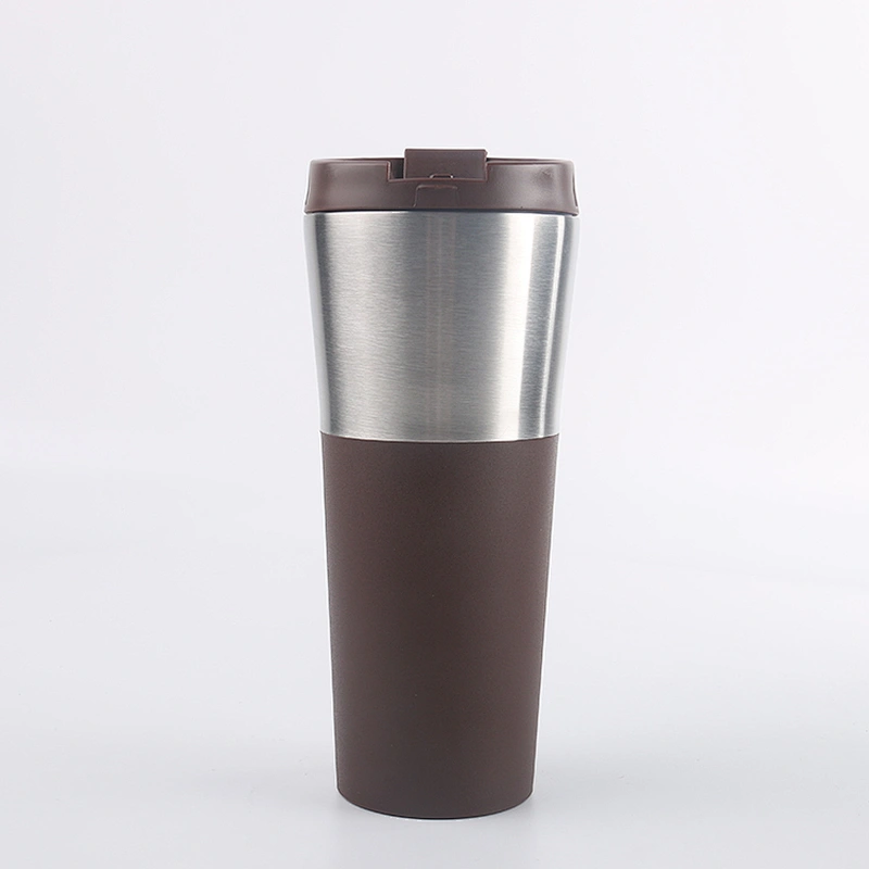 400ml Double Wall Stainless Steel Travel Water Tumbler With Leakproof Lid
