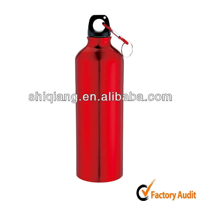 750ml Outdoor Climbing Aluminium Drink Sports Water Bottles With Carabiner Lid