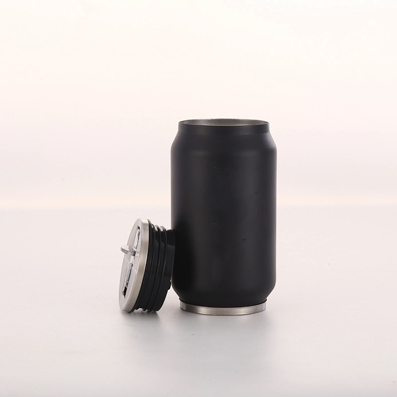 280ml Keep Warm Double Wall Insulated Stainless Steel Vacuum Bottle Thermos Can With Straw