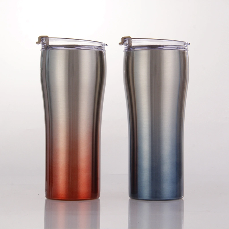 Double Wall 304 Stainless Steel Insulated Cold Beer tumbler cup with tritan lid and straw stopper
