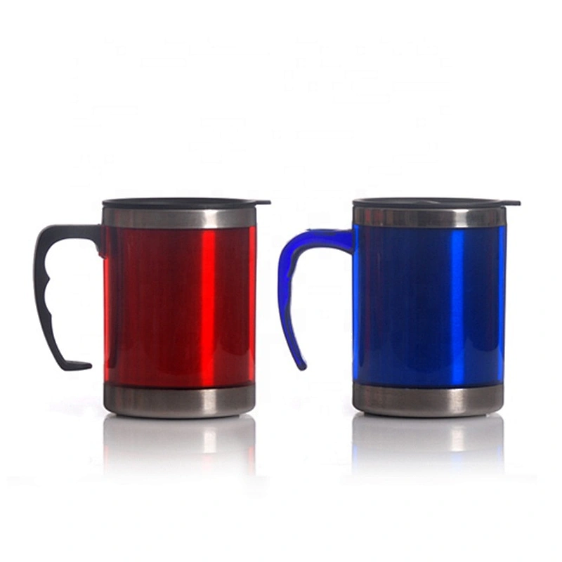 Custom Printed Logo 14oz Travel Office Keep Hot Cold Tea Coffee Mug With Lid