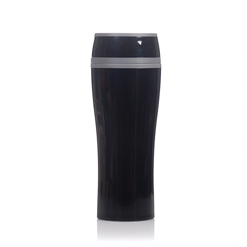 14oz new type double wall plastic thermo coffee mug with water 360 degree out leakproof bounce lid