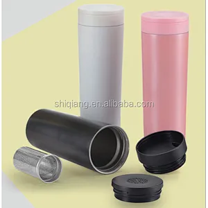 Unique 16oz vacuum stainless steel double wall tea tumbler with infuser