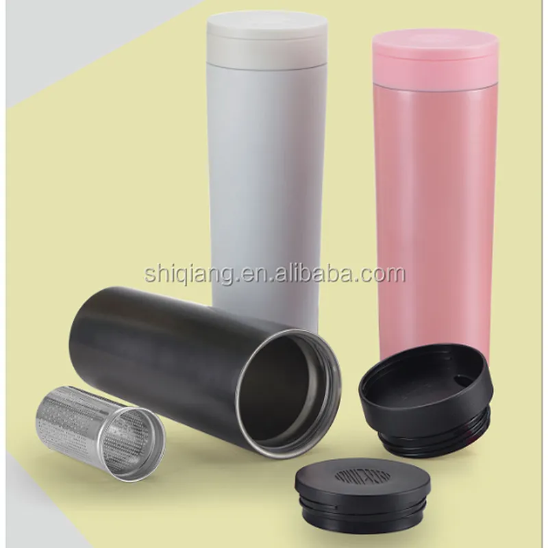 Unique 16oz vacuum stainless steel double wall tea tumbler with infuser