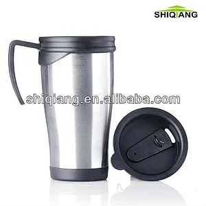 High Quality Double Wall Fresh PP Inner Stainless Steel Outer Thermal 400ml Travel Mugs