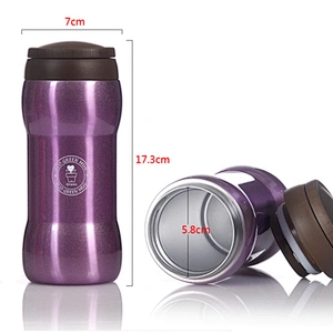 New Design 300ml Double Wall Stainless Steel Insulated Vacuum Thermos With Tea Filter