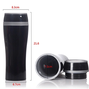 500ml Stainless Steel Slim Vacuum Mug With Two Lid