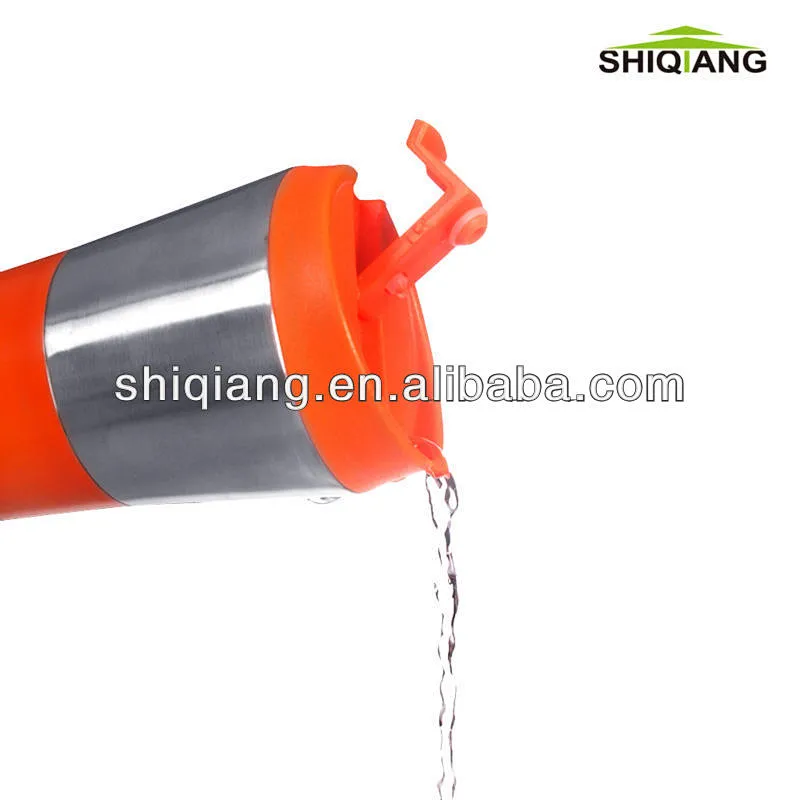 400ml Double Wall Stainless Steel Travel Water Tumbler With Leakproof Lid