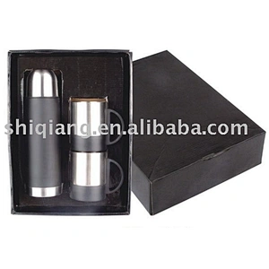 Souvenir Travel 500ml Vacuum Stainless Flask And Cups Gift Set