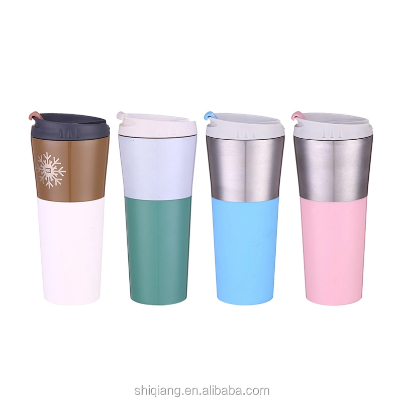 16OZ double walled stainless steel tumbler cups with leakproof lid
