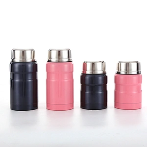 750ml Keep Warm Double Wall Insulated Stainless Steel Vacuum Food Container Thermos Soup Flask Storage Jar With Spoon