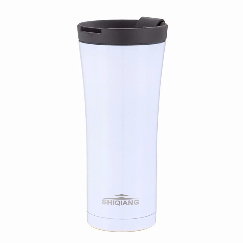 500ml 18oz double wall stainless steel travel thermal office mugs with water leakproof lid
