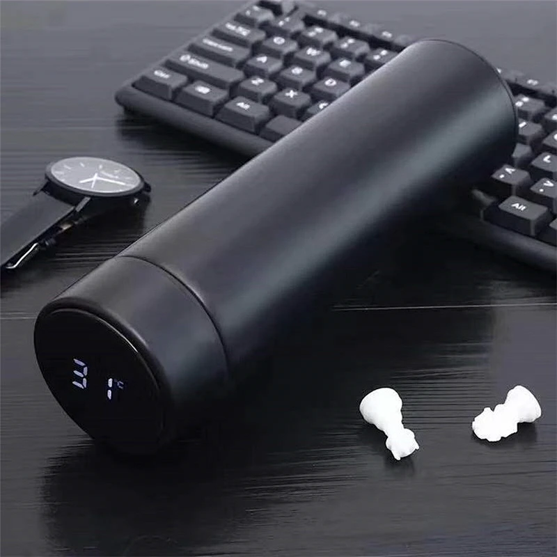 500ml Water bottle vacuum travel drinking coffee tea tumbler with infuser temperature display